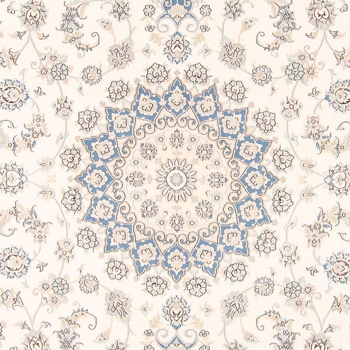 Persisk tæppe - Nain - 260 x 226 cm - creme