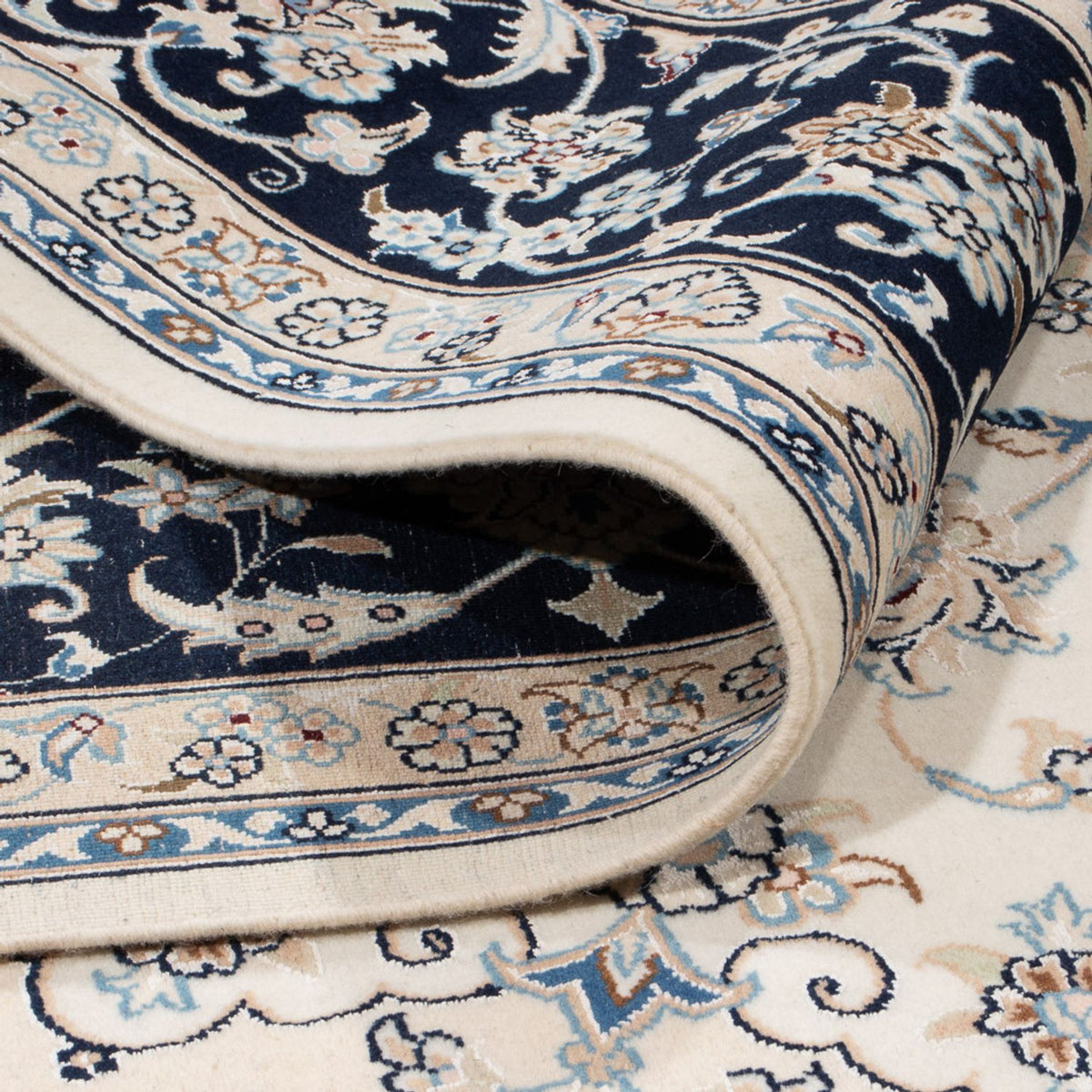 Persisk tæppe - Nain - 265 x 225 cm - creme