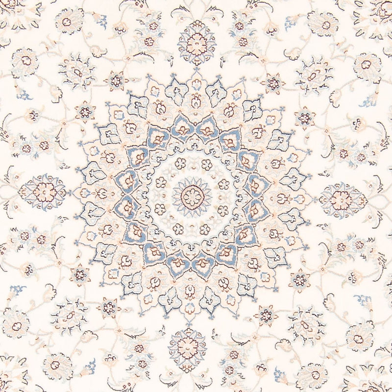 Persisk tæppe - Nain rundt  - 200 x 200 cm - creme