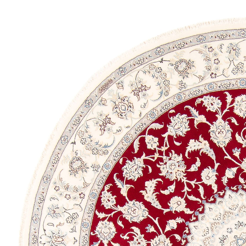 Persisk tæppe - Nain rundt  - 200 x 200 cm - rød