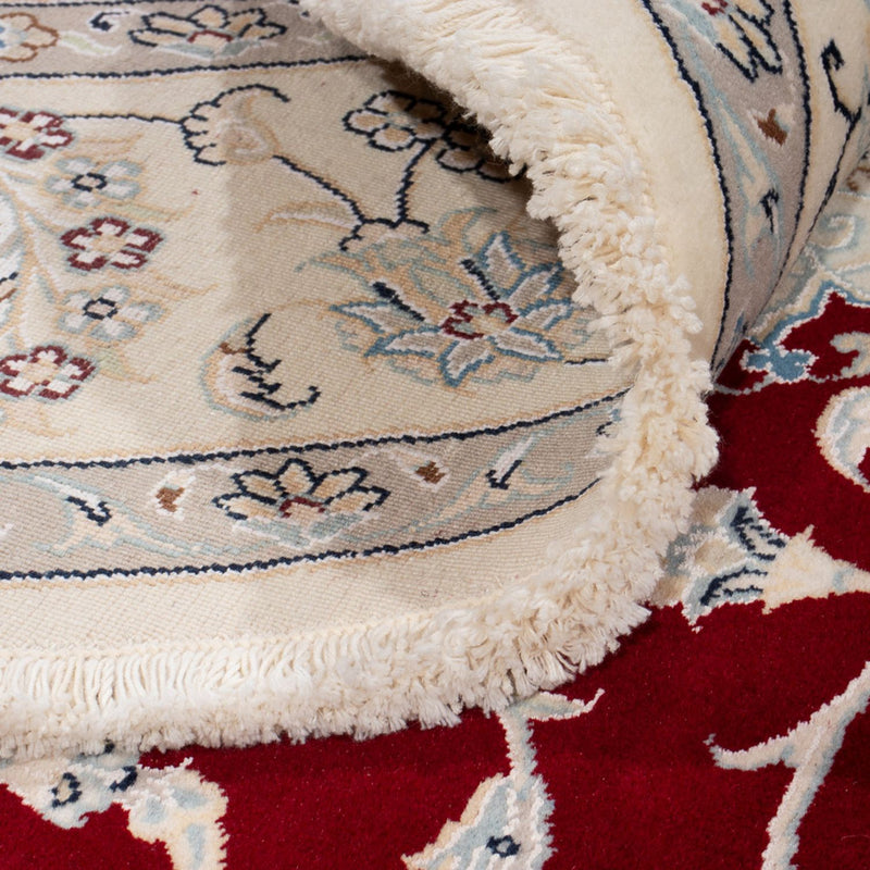 Persisk tæppe - Nain rundt  - 200 x 200 cm - rød