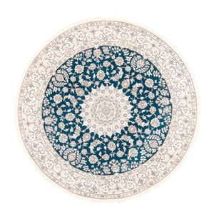 Persisk tæppe - Nain rundt  - 200 x 200 cm - blå
