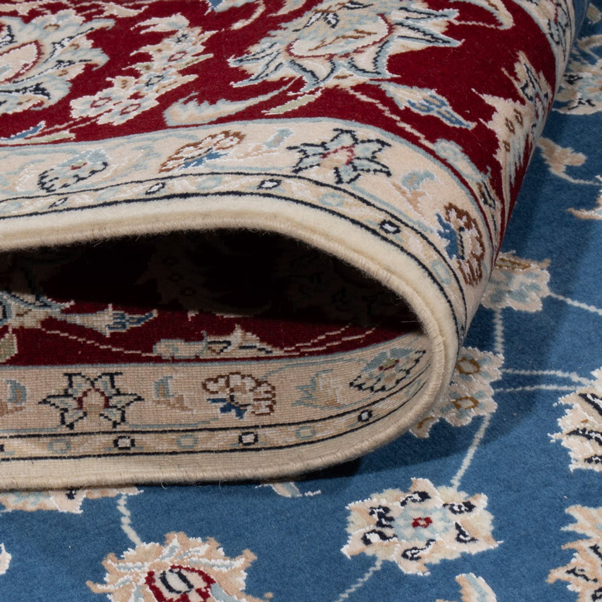 Persisk tæppe - Nain - 244 x 171 cm - blå