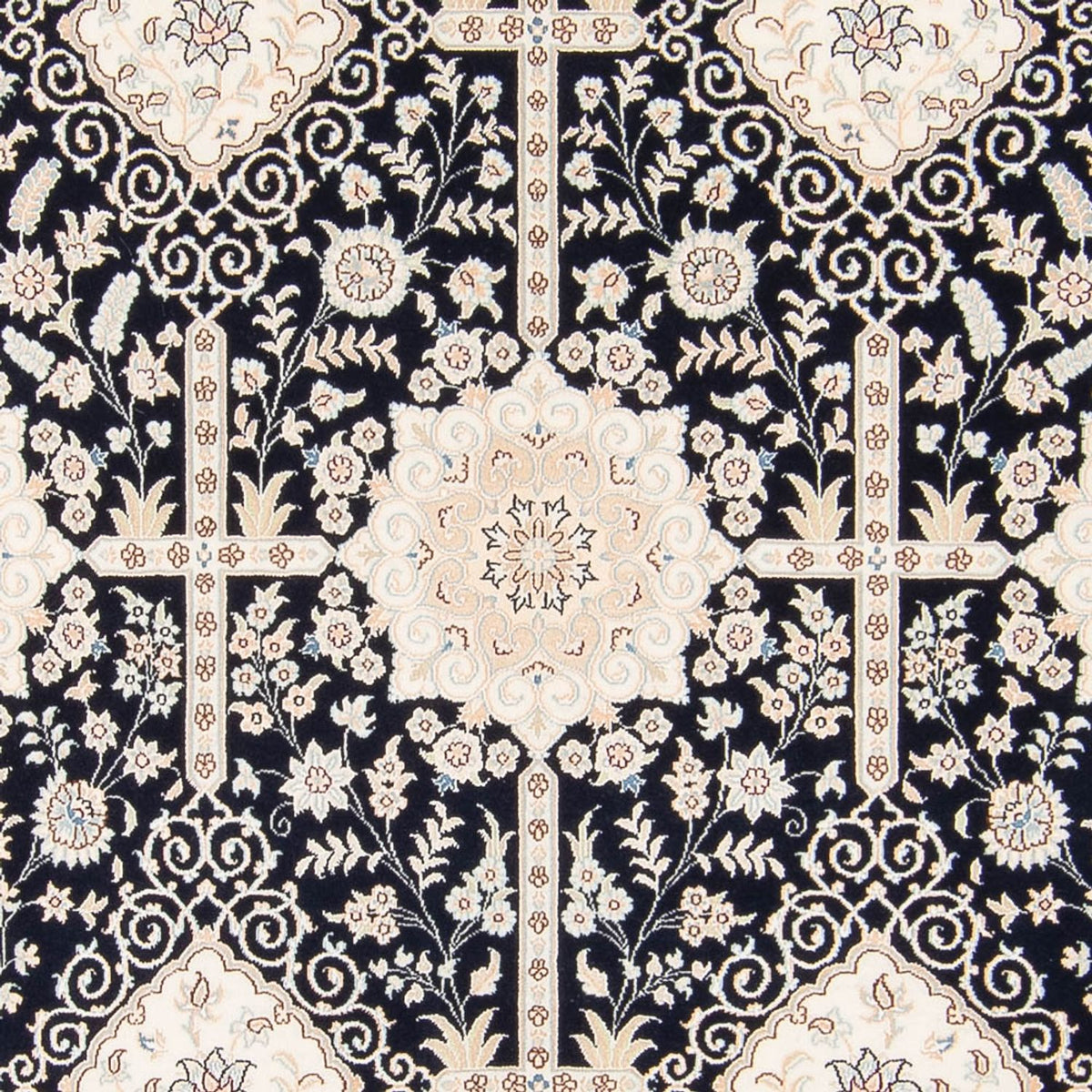 Persisk tæppe - Nain - 233 x 170 cm - mørkeblå