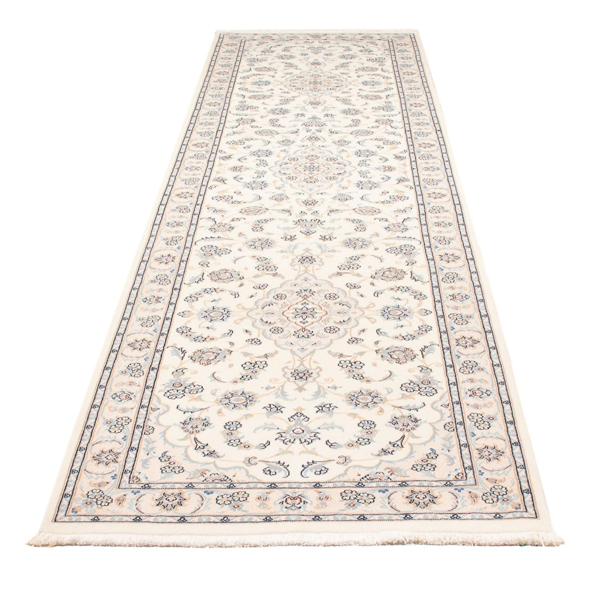 Løber Persisk tæppe - Nain - Premium - 350 x 87 cm - creme