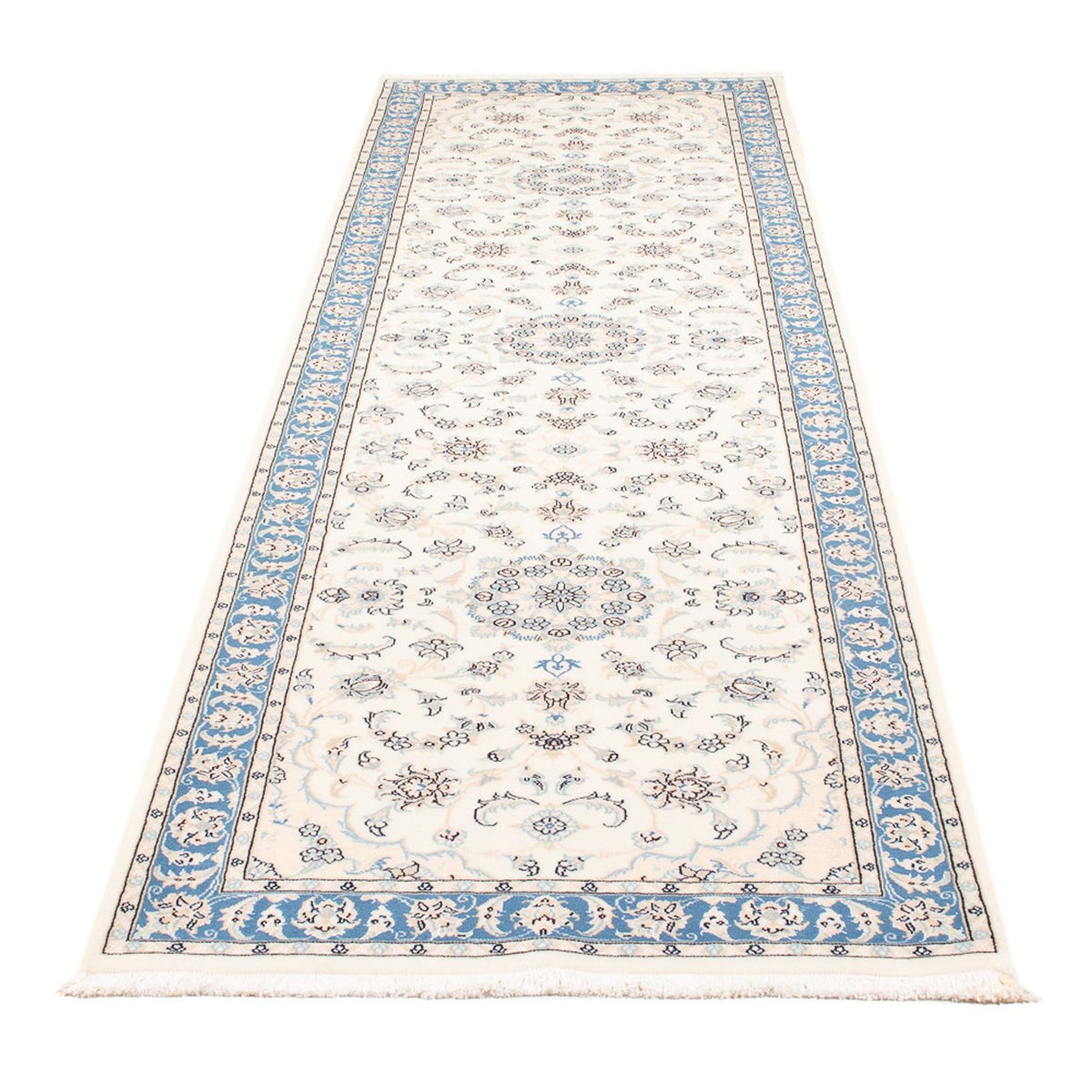 Løber Persisk tæppe - Nain - Premium - 290 x 82 cm - creme