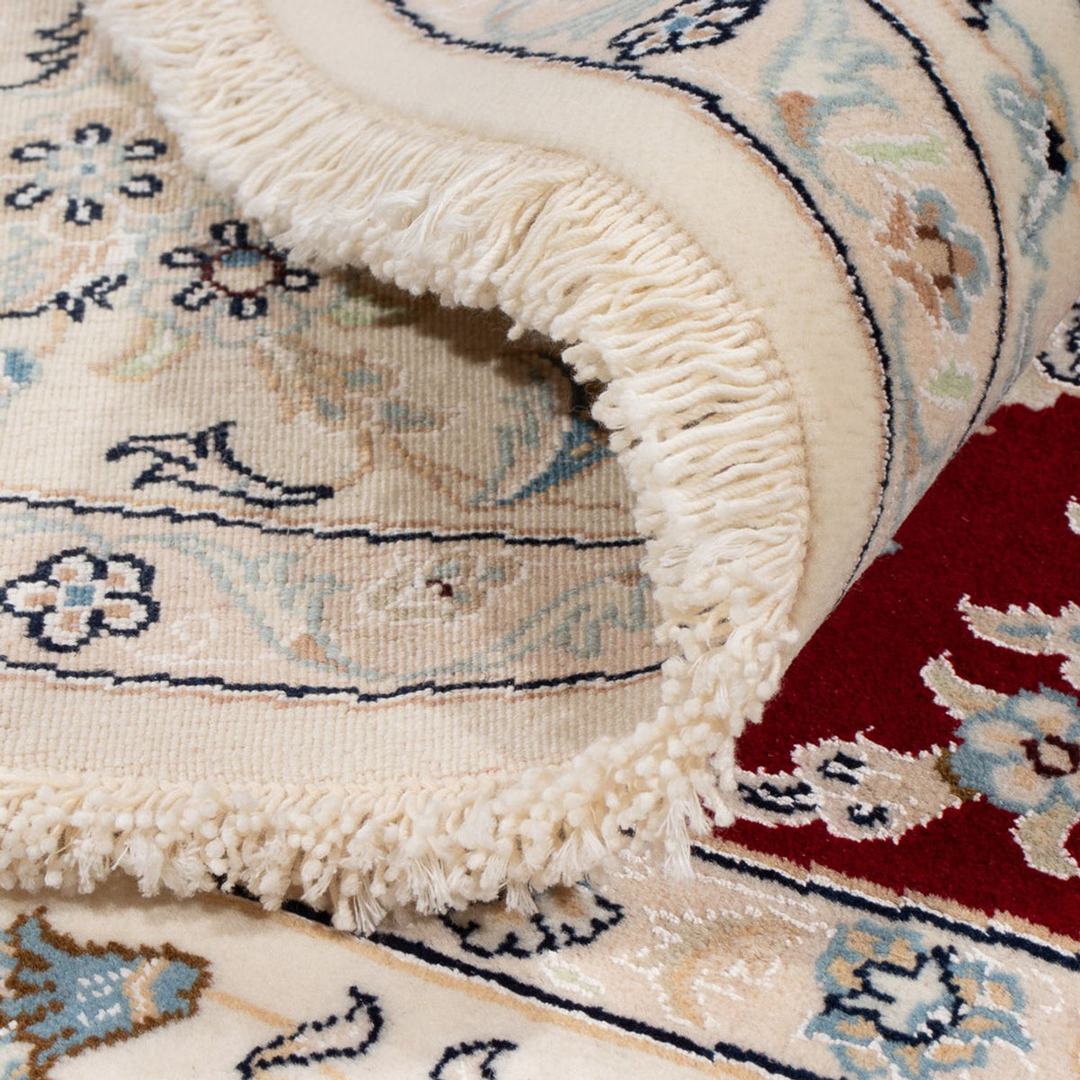 Persisk tæppe - Nain rundt  - 200 x 200 cm - rød