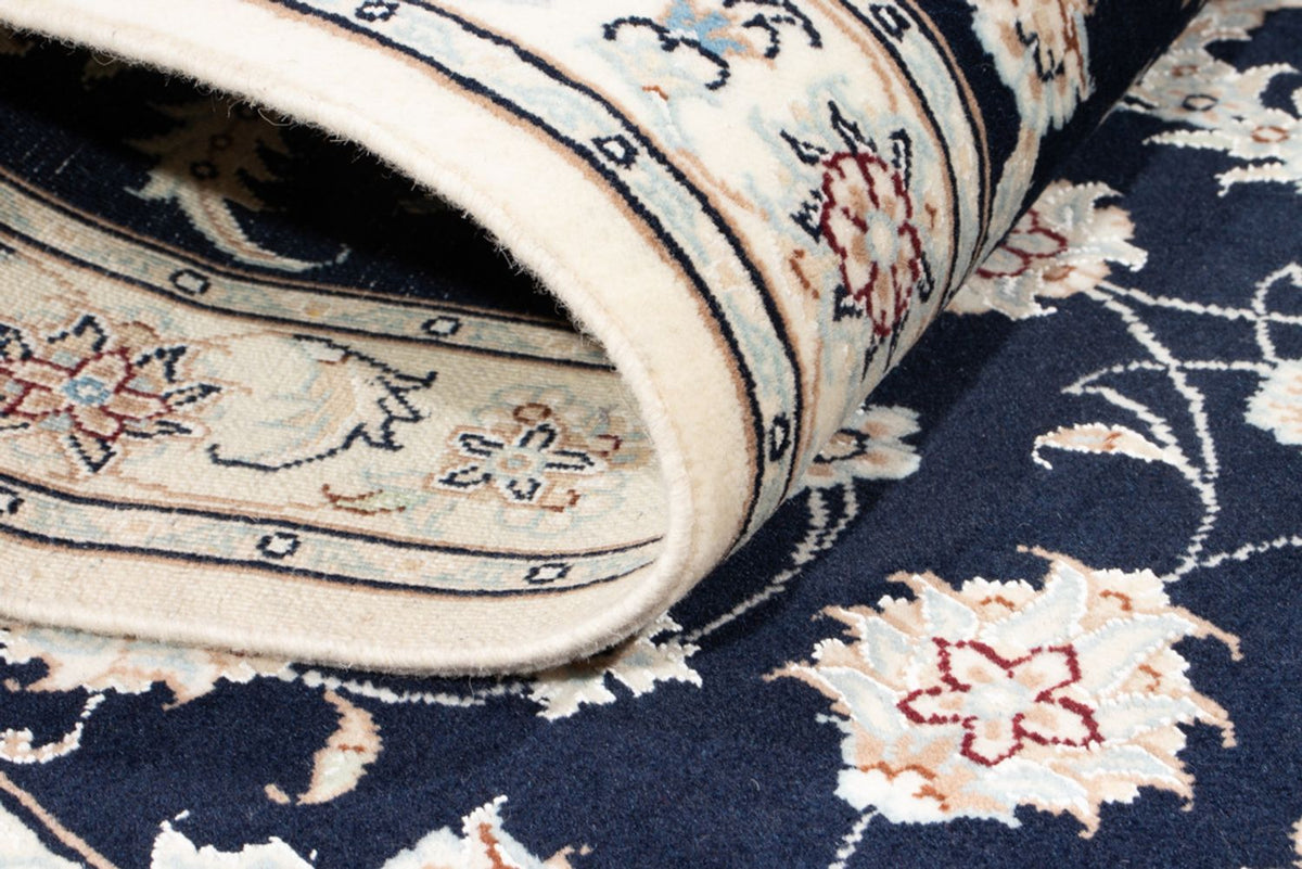 Løber Persisk tæppe - Nain - Royal - 198 x 81 cm - mørkeblå