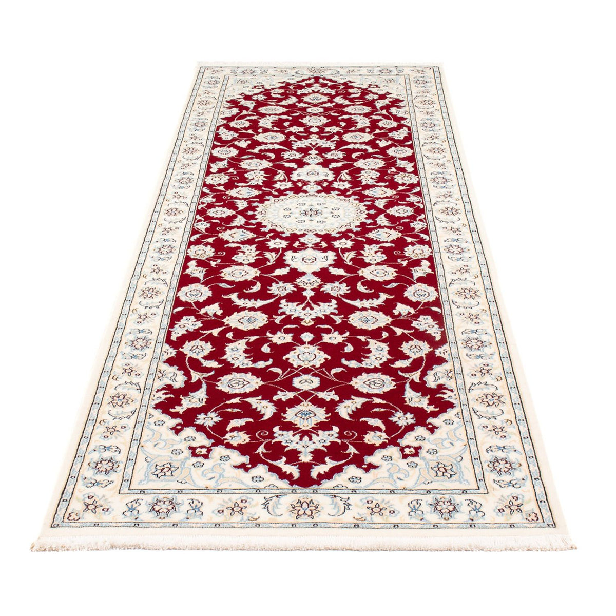Løber Persisk tæppe - Nain - Premium - 248 x 82 cm - rød