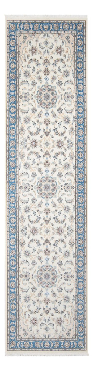 Løber Persisk tæppe - Nain - Premium - 305 x 82 cm - creme