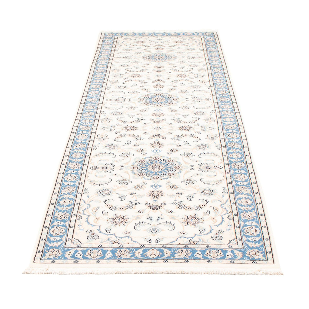 Løber Persisk tæppe - Nain - Premium - 288 x 80 cm - creme