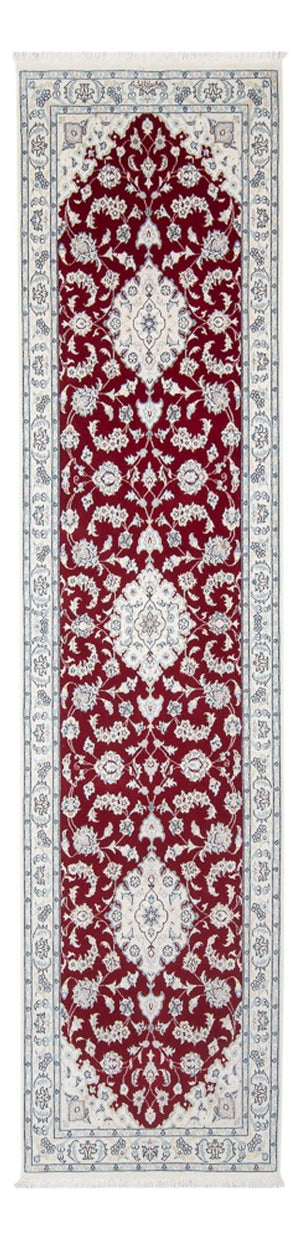 Løber Persisk tæppe - Nain - Premium - 298 x 82 cm - rød