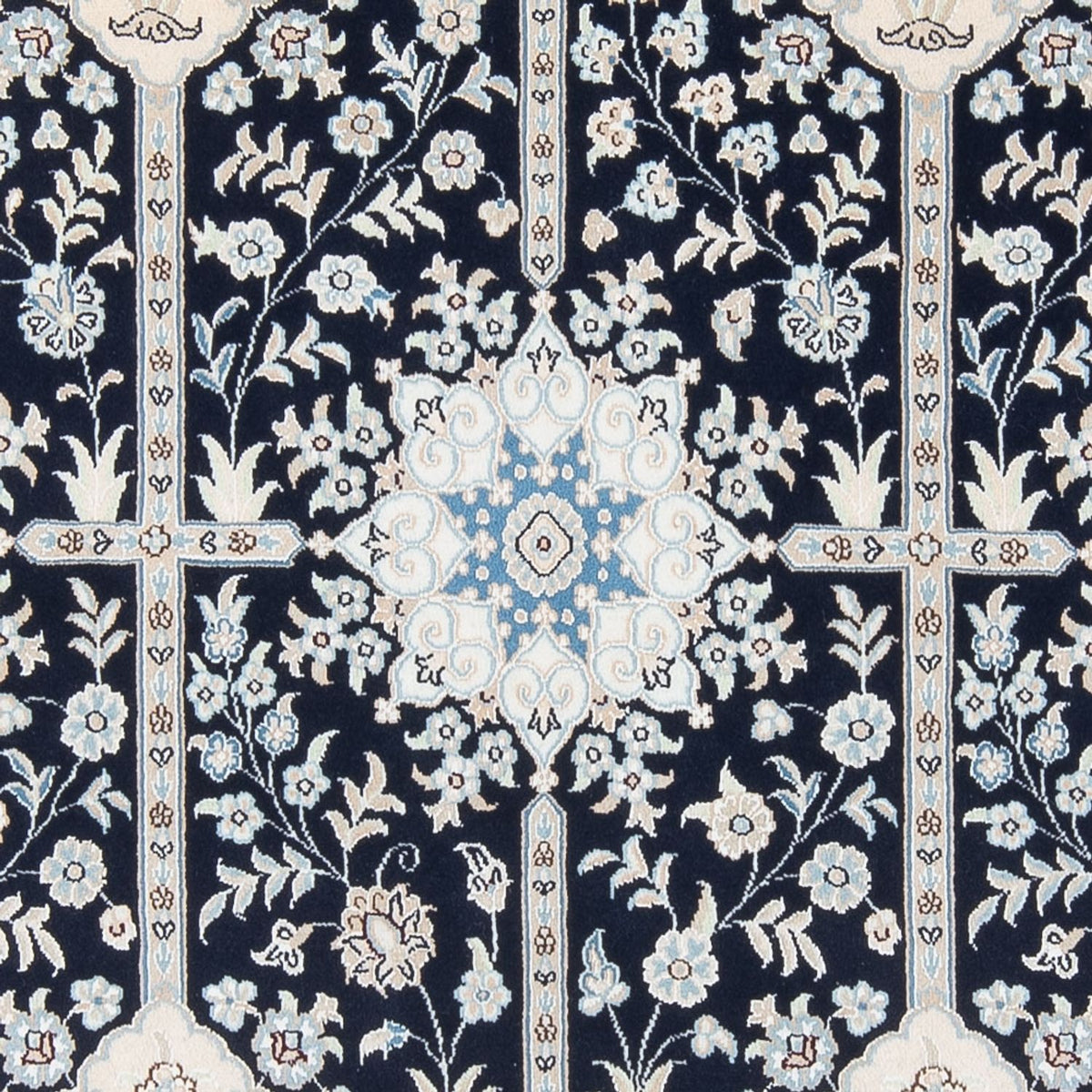 Persisk tæppe - Nain - Premium - 205 x 150 cm - mørkeblå