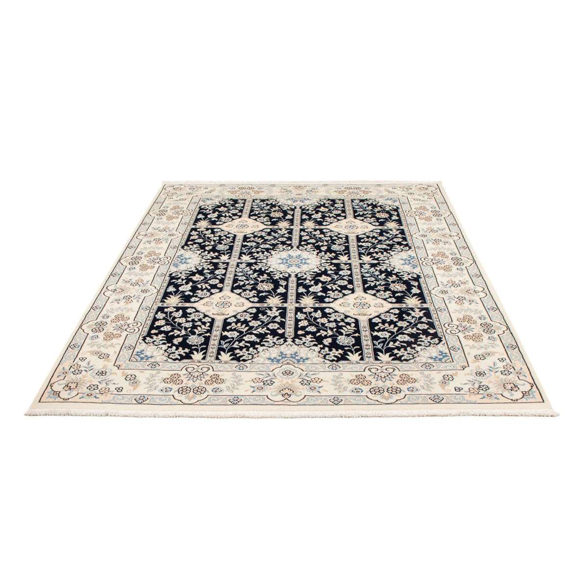 Persisk tæppe - Nain - Premium - 205 x 150 cm - mørkeblå