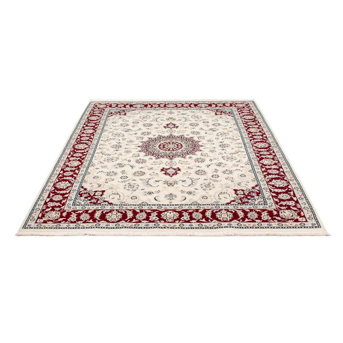 Persisk tæppe - Nain - Premium - 193 x 150 cm - creme