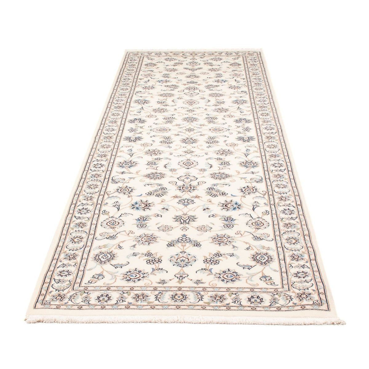 Løber Persisk tæppe - Nain - Premium - 296 x 88 cm - creme