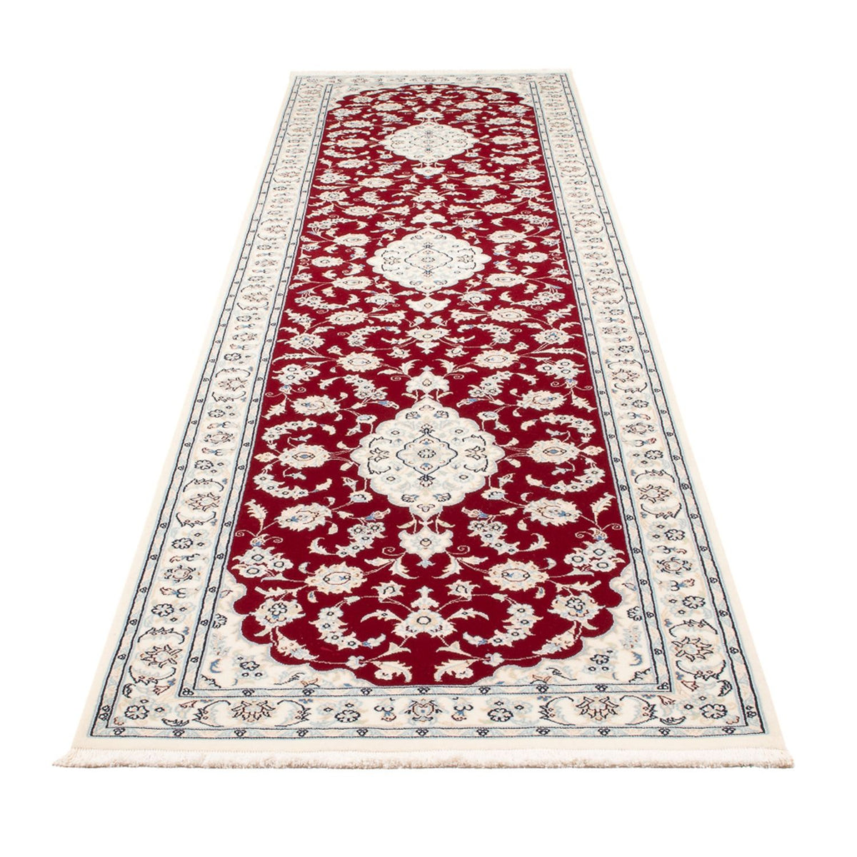 Løber Persisk tæppe - Nain - Premium - 347 x 87 cm - rød