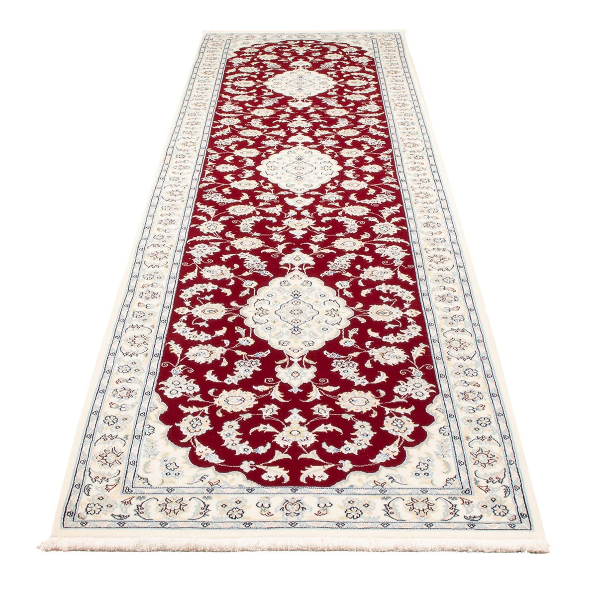 Løber Persisk tæppe - Nain - Premium - 350 x 85 cm - rød