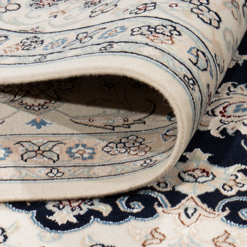 Persisk tæppe - Nain - 263 x 225 cm - mørkeblå