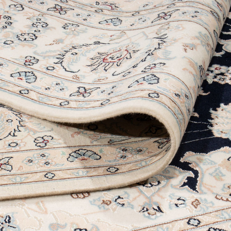 Persisk tæppe - Nain - 266 x 248 cm - mørkeblå