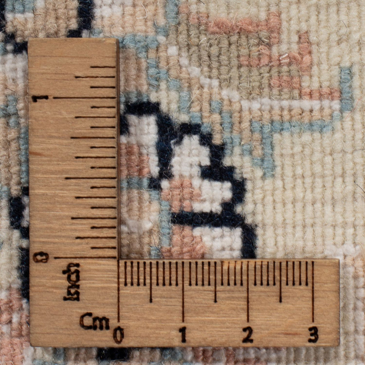 Persisk tæppe - Nain - 266 x 248 cm - mørkeblå