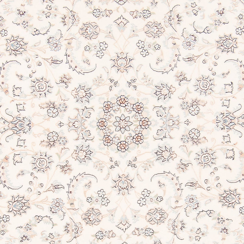 Persisk tæppe - Nain rundt  - 200 x 200 cm - creme