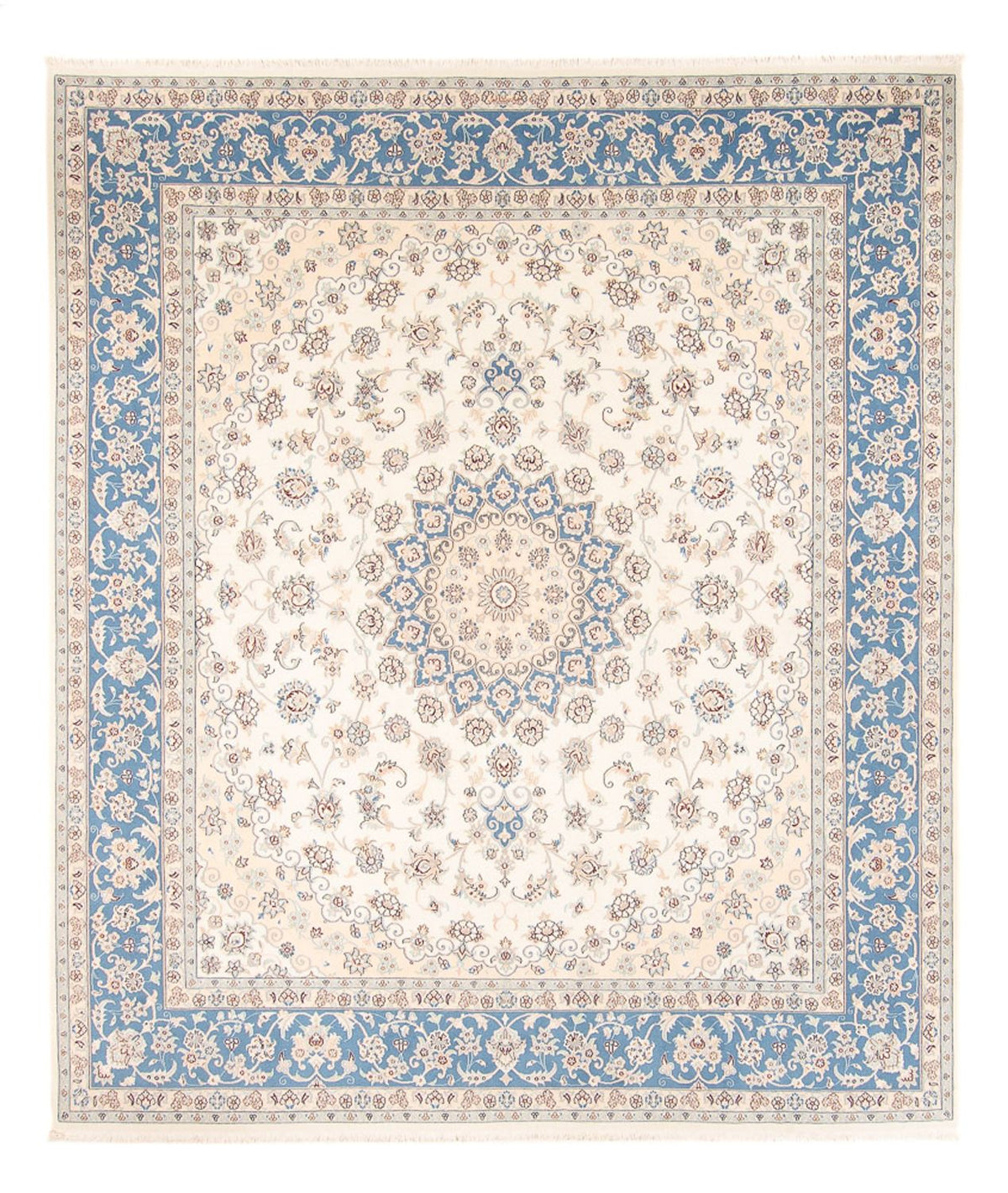 Persisk tæppe - Nain - 265 x 227 cm - creme