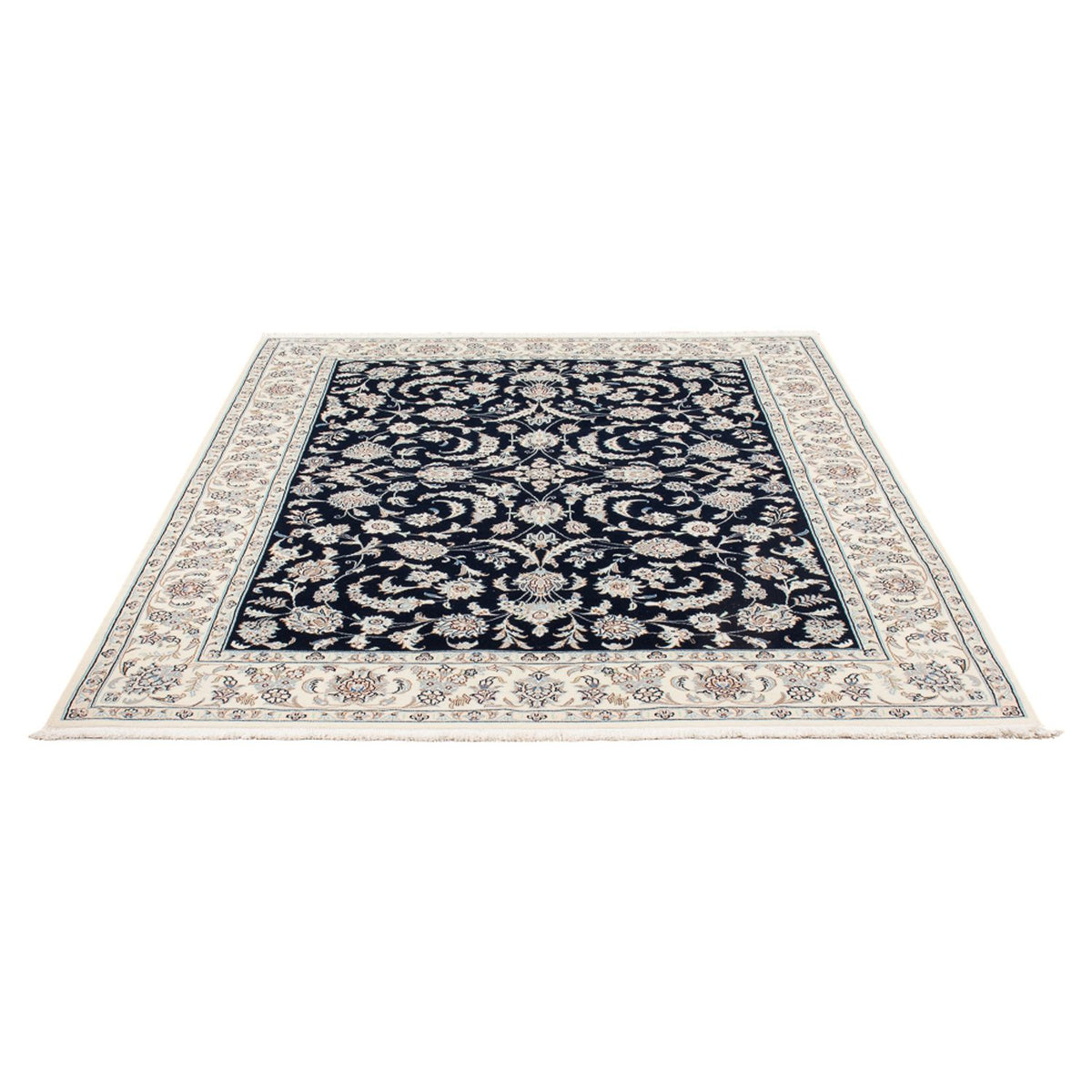 Persisk tæppe - Nain - Premium - 200 x 149 cm - mørkeblå