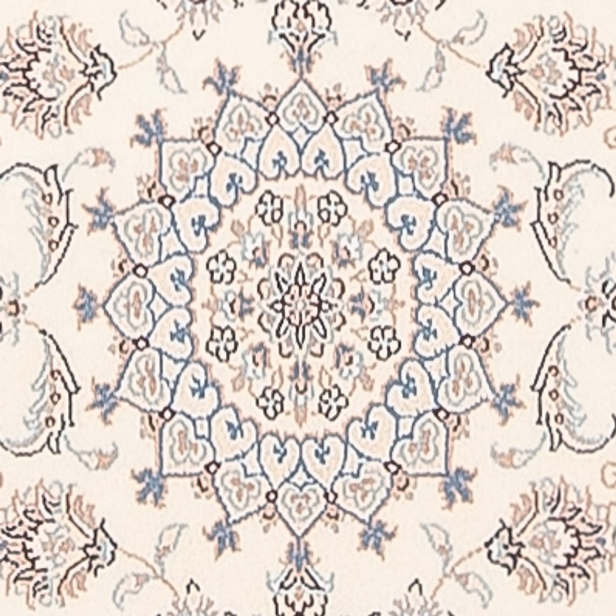 Løber Persisk tæppe - Nain - Premium - 252 x 82 cm - creme
