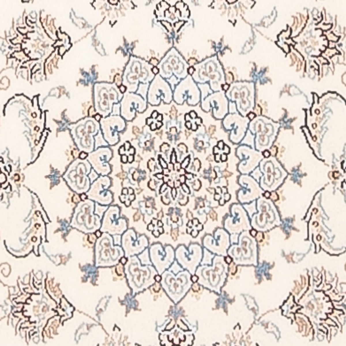 Løber Persisk tæppe - Nain - Premium - 249 x 82 cm - creme