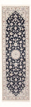 Løber Persisk tæppe - Nain - Premium - 245 x 80 cm - mørkeblå