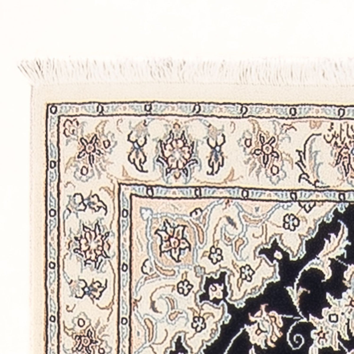 Løber Persisk tæppe - Nain - Premium - 245 x 80 cm - mørkeblå