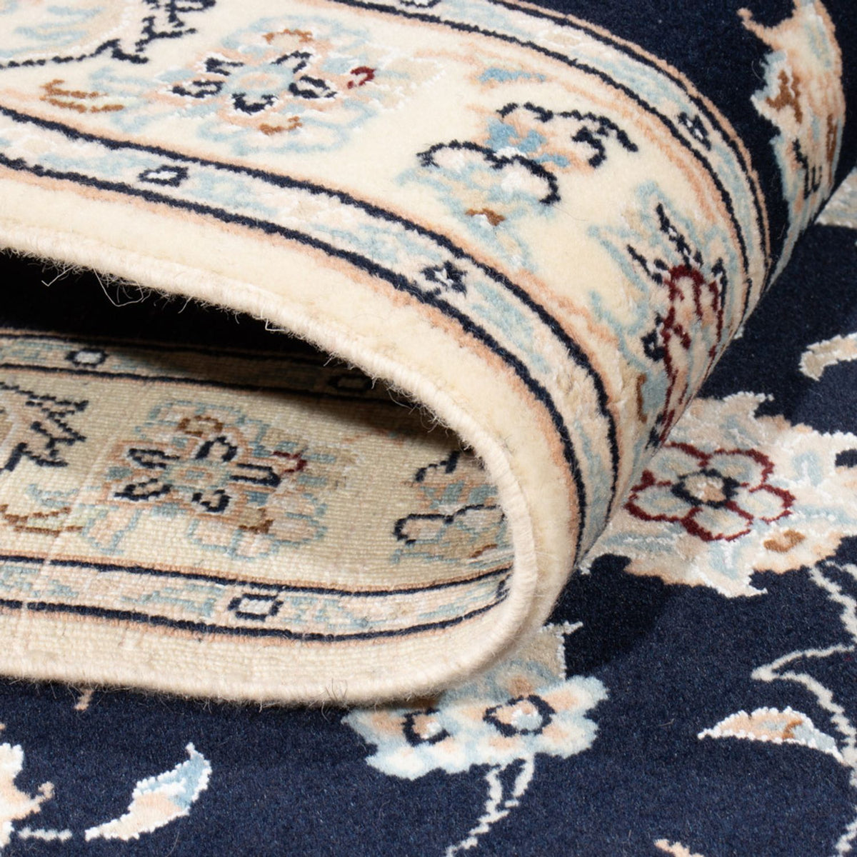 Løber Persisk tæppe - Nain - Royal - 207 x 80 cm - mørkeblå