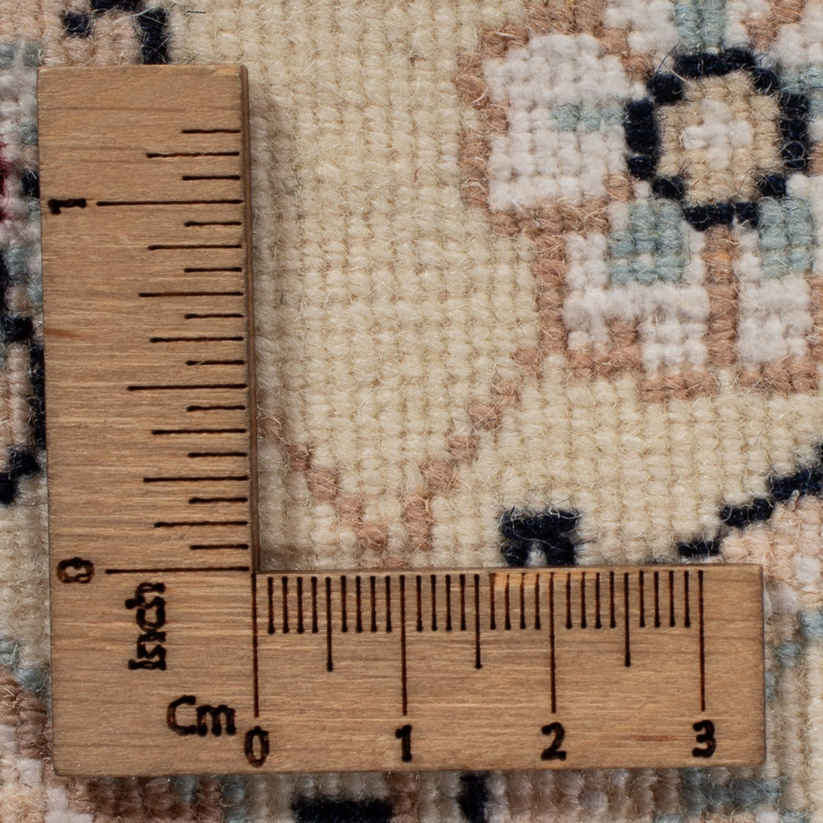 Persisk tæppe - Nain - 261 x 252 cm - mørkeblå