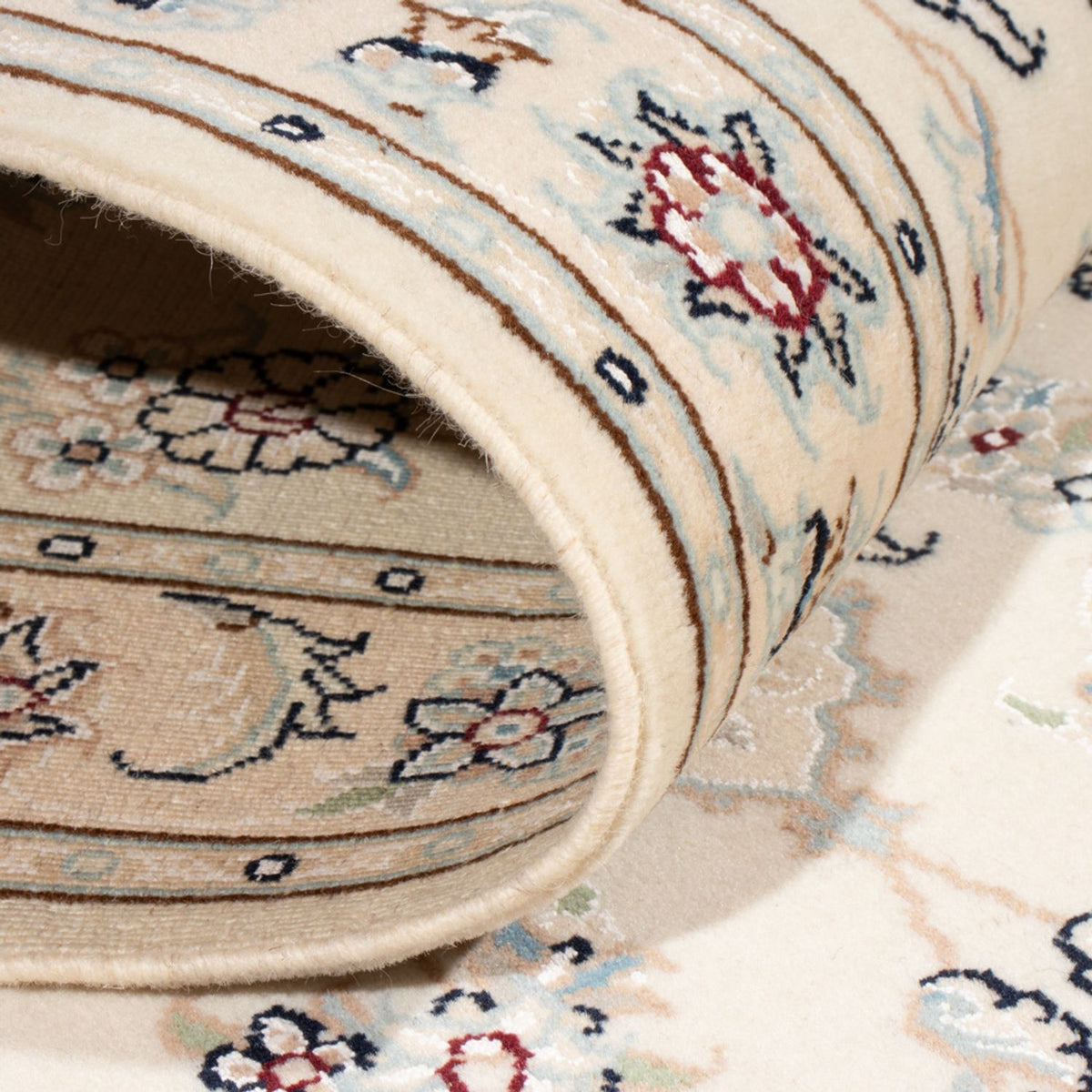 Løber Persisk tæppe - Nain - Royal - 200 x 80 cm - creme