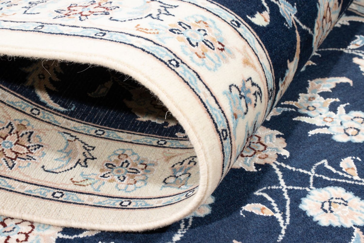 Løber Persisk tæppe - Nain - Royal - 198 x 78 cm - mørkeblå
