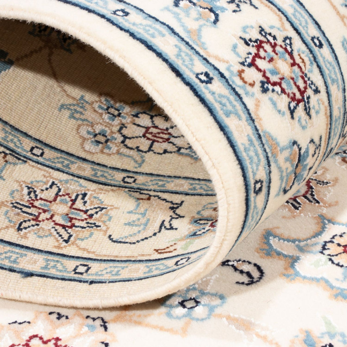 Løber Persisk tæppe - Nain - Royal - 203 x 80 cm - creme