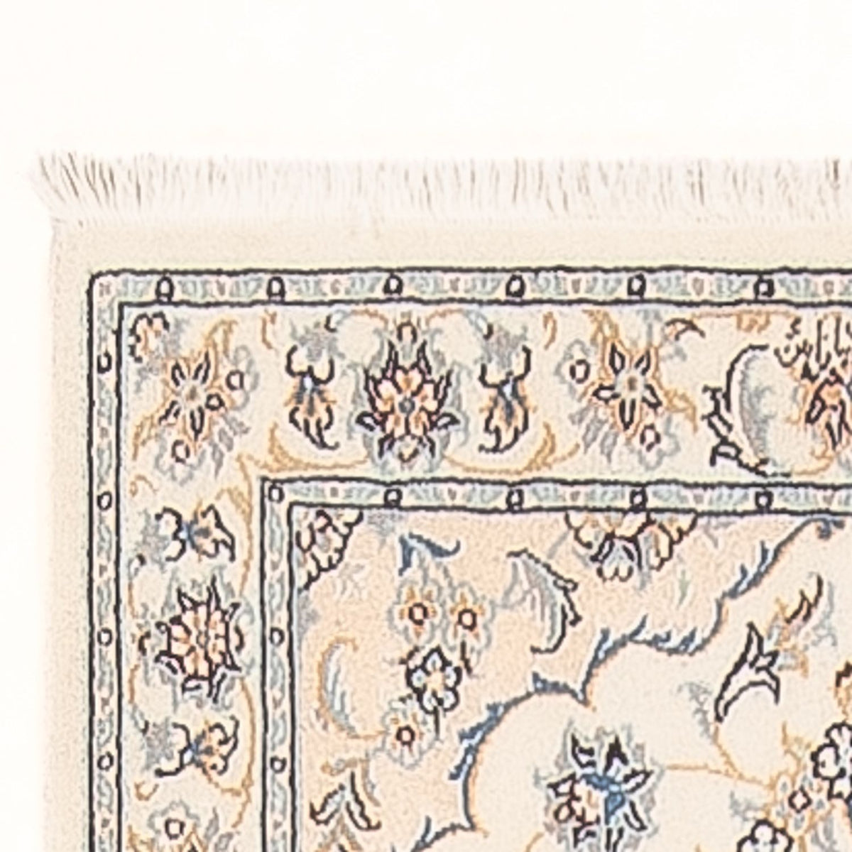 Løber Persisk tæppe - Nain - Premium - 247 x 80 cm - creme