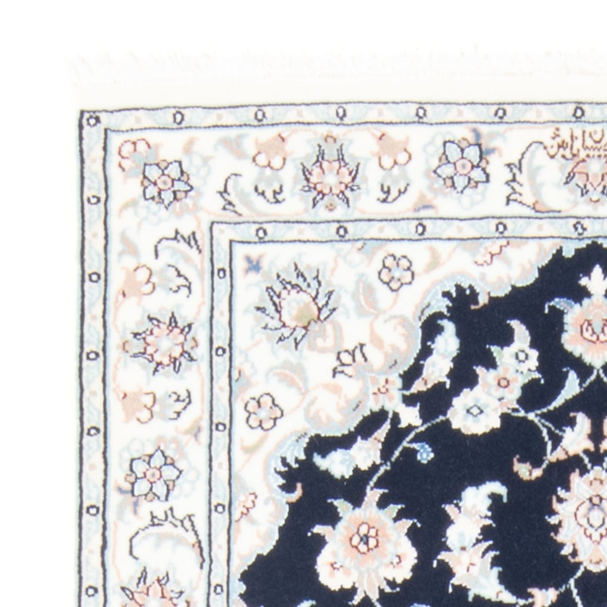 Løber Persisk tæppe - Nain - Royal - 198 x 81 cm - mørkeblå