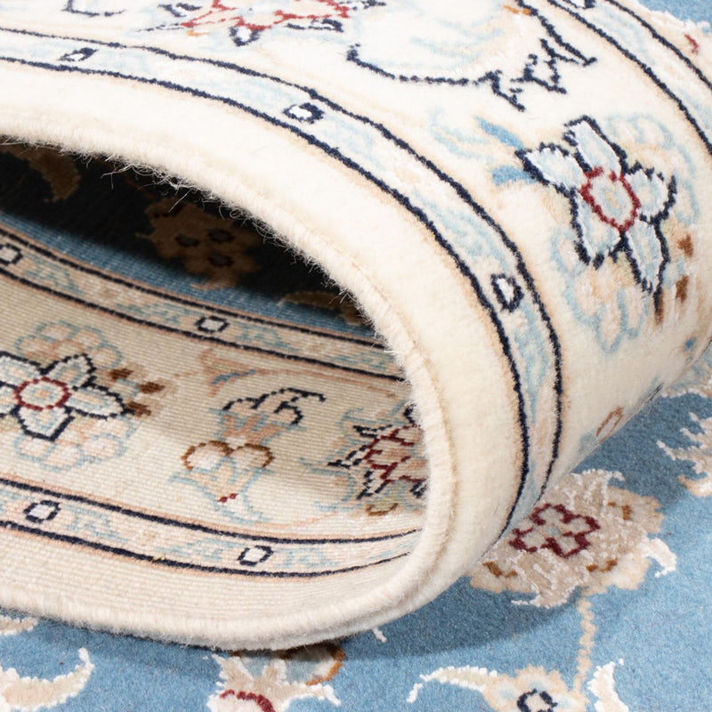 Løber Persisk tæppe - Nain - Royal - 204 x 82 cm - lyseblå