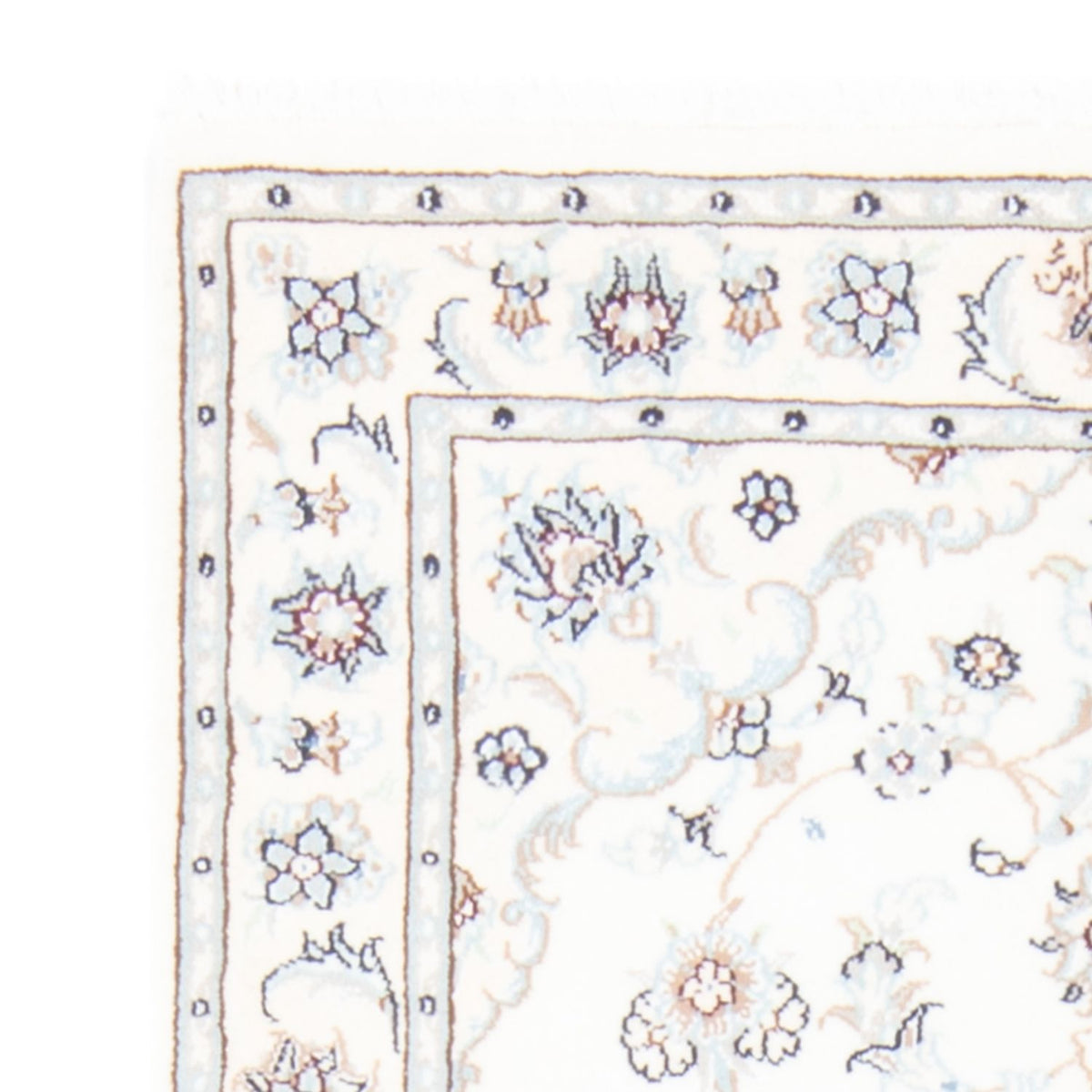 Løber Persisk tæppe - Nain - Royal - 198 x 80 cm - creme