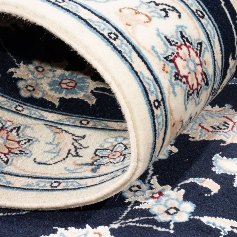 Løber Persisk tæppe - Nain - Royal - 194 x 82 cm - mørkeblå