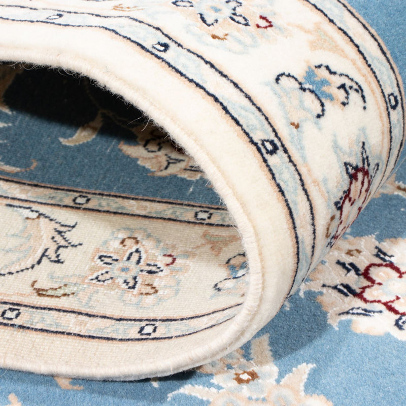 Løber Persisk tæppe - Nain - Royal - 200 x 80 cm - lyseblå