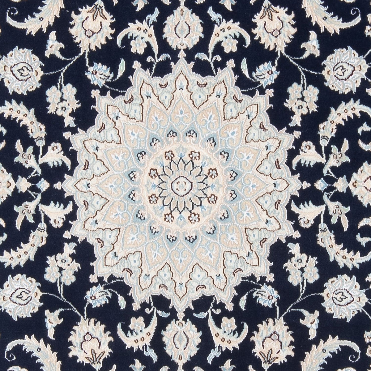 Persisk tæppe - Nain - Premium - 205 x 148 cm - mørkeblå