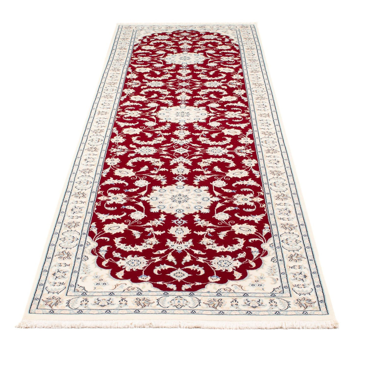 Løber Persisk tæppe - Nain - Premium - 295 x 81 cm - rød