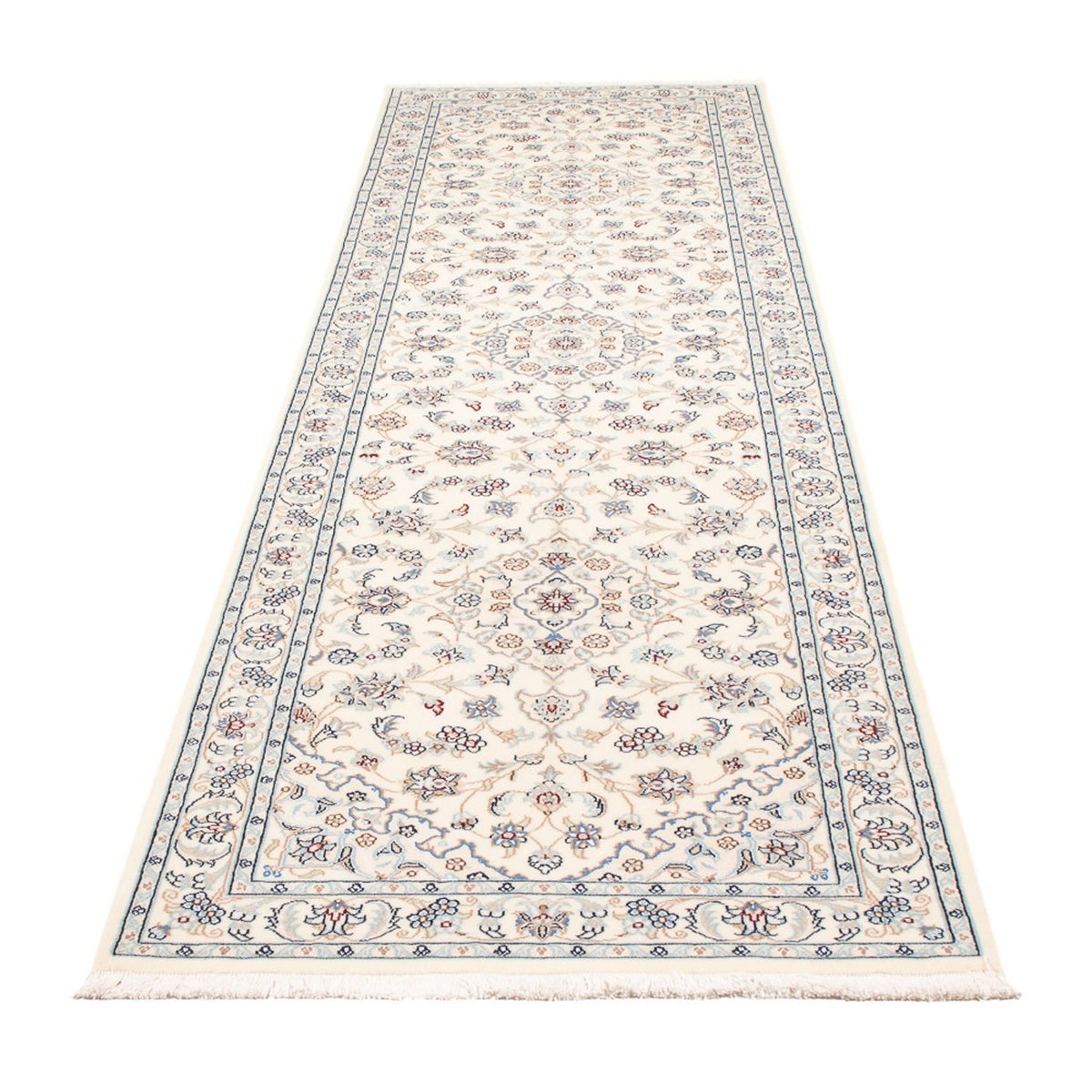Løber Persisk tæppe - Nain - Premium - 303 x 81 cm - creme