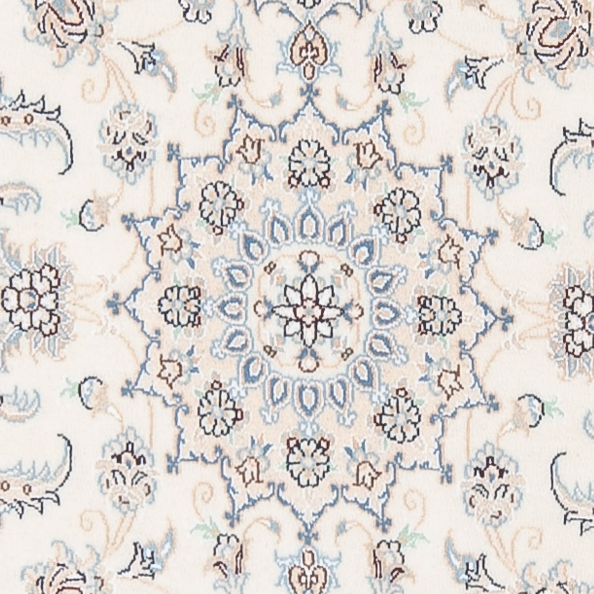 Løber Persisk tæppe - Nain - Premium - 306 x 90 cm - creme