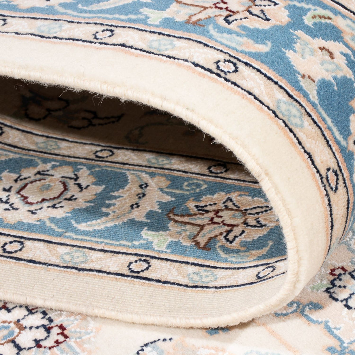Løber Persisk tæppe - Nain - Premium - 306 x 90 cm - creme