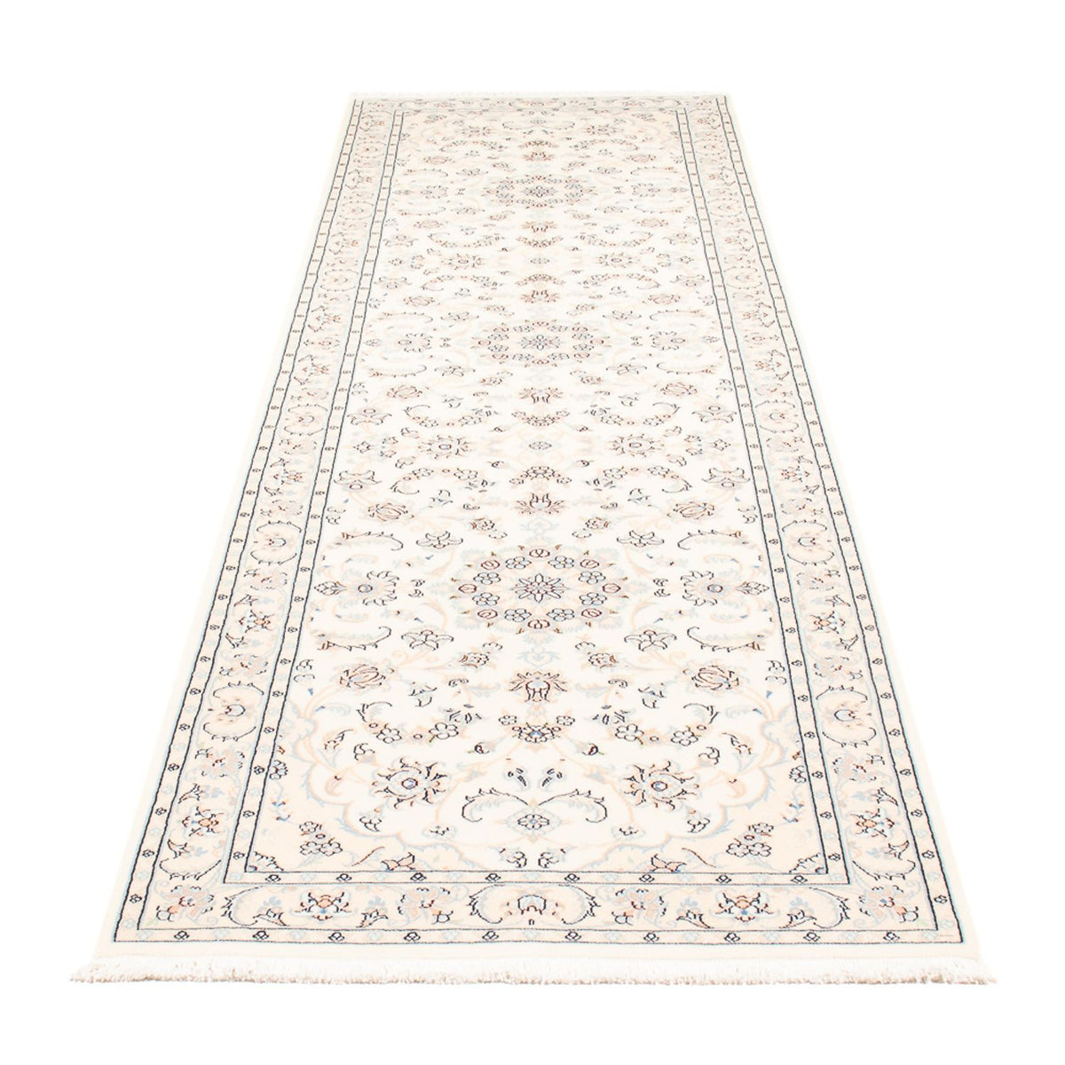 Løber Persisk tæppe - Nain - Premium - 309 x 80 cm - creme