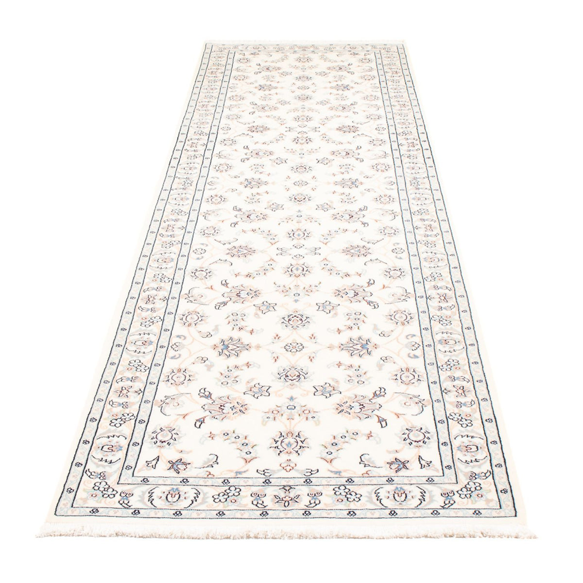 Løber Persisk tæppe - Nain - Premium - 314 x 81 cm - creme